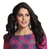 Elegant Red Designer Faux Georgette Salwar Suit Fr...