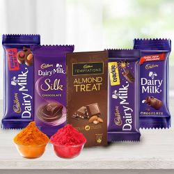 Treat of Chocolates from Cadburys with free Gulal/...