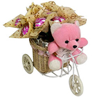 Exceptional Chocolates with a Sweet Teddy on Tricycle to South 24 parganas