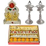Designer and Pious Puja Hamper with Sweets to Salt lake