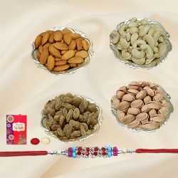 Auspicious Festive Rakhi with Fruits and Nuts...