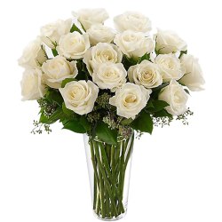 Charming White or Creamy Roses with a Vase...