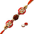 Lovely Rudraksha Rakhi with Everlasting Joy...