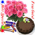 Nicely Gift Wrapped 12 Red Roses Bouquet with Fres...