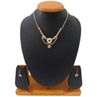 Smart Looking Red N White Stone Studded Necklace S...