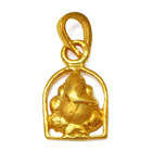 Glittering Ganesha Patterned Locket (22K) Presente...