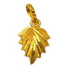 Exceptional Leaf Designed Gold Pendant Presented B...