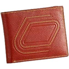 Stylish Zig Zag Designed Genuine Leather Brown Gen...