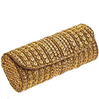 Amazing Golden Leather Evening Clutch Bag for Ladi...
