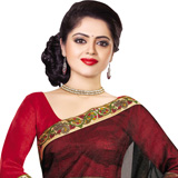 Ornamented Splendor Black Supernett Saree...