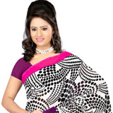 Classic Dani Georgette Saree with the Touch of Bla...