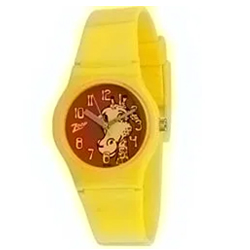 Fancy Animal Printed Yellow Coloured Kids Watch Br...