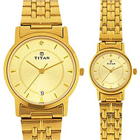 A nice golden chained pair watch from Titan Bandha...