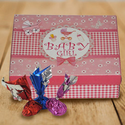 Divine Baby Girl Homemade Chocolate Box with Hint of Heavenly Taste to Darjiling Divine Baby Girl Homemade Chocolate Box with Hint of Heavenly Taste to Darjiling