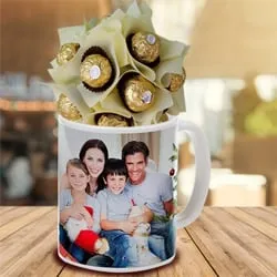 Amazing Personalized Coffee Mug with Ferrero Rocher to Cooch behar