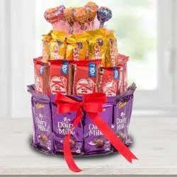 Amazing 4 Layer Chocolate Arrangement to Cooch behar