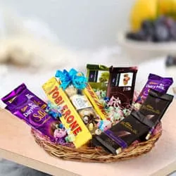 Tasty Mixed Chocolates Gifts Basket to Cooch behar