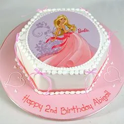Sumptuous Barbie Photo Cake for Kids Party to Cooch behar