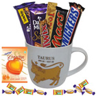 Attractive Mug with Taurus Sun Sign Print along with Tasty Chocolates Gift Collection to Madhyamgram Attractive Mug with Taurus Sun Sign Print along with Tasty Chocolates Gift Collection to Madhyamgram