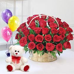 Angelic Red Roses along with a luscious Ferrero Rocher Chocolates to Medinipur Angelic Red Roses along with a luscious Ferrero Rocher Chocolates to Medinipur