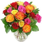 Stunning Sweet Smiles Mixed Roses in a Vase to Barasat Stunning Sweet Smiles Mixed Roses in a Vase to Barasat
