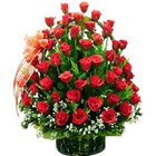 Stunning Selection of Premium Red Coloured Roses in a Basket to Burdwan Stunning Selection of Premium Red Coloured Roses in a Basket to Burdwan