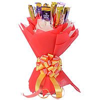Yummy Assemblage of Cadbury Five Star N Dairy Milk Chocolates in a Hand Bunch Yummy Assemblage of Cadbury Five Star N Dairy Milk Chocolates in a Hand Bunch