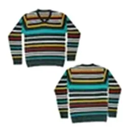 Multicolored Striped Sweater(Full Size) Multicolored Striped Sweater(Full Size)