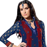 Comfortable Designer Blue Viscose Salwar from Praful Comfortable Designer Blue Viscose Salwar from Praful