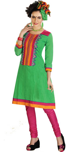 Gorgeous Cotton Printed Green Salwar Suit Gorgeous Cotton Printed Green Salwar Suit