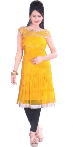 Colorful Comeliness Georgette Kurti Colorful Comeliness Georgette Kurti