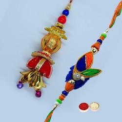 Rakhi with Stunning Work for Bhaiya Bhabhi Rakhi with Stunning Work for Bhaiya Bhabhi