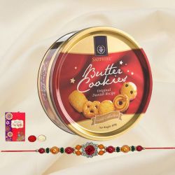 Danish Butter Cookies with Kids Rakhi and Roli Tilak Chawal Danish Butter Cookies with Kids Rakhi and Roli Tilak Chawal
