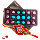 Stylish Rakhi with a Pack of Exceptional 18 Pcs Chocolates Stylish Rakhi with a Pack of Exceptional 18 Pcs Chocolates