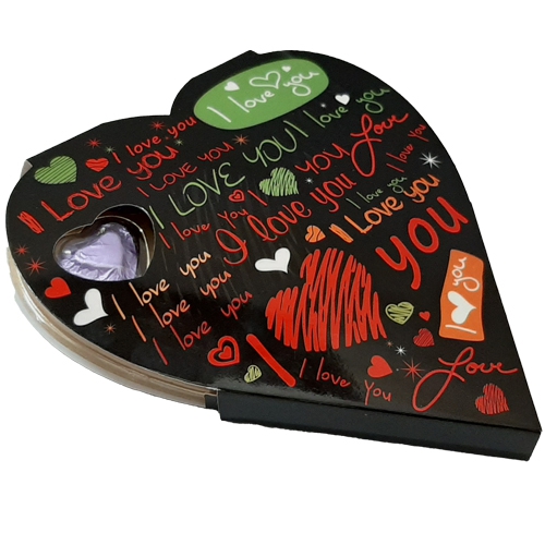 Expressing Love with Assorted Chocolates in Heart Shaped Pack Expressing Love with Assorted Chocolates in Heart Shaped Pack