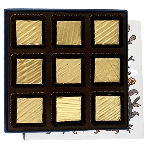 Mesmerising Gift of 9 Pcs Assorted Homemade Chocolates Mesmerising Gift of 9 Pcs Assorted Homemade Chocolates