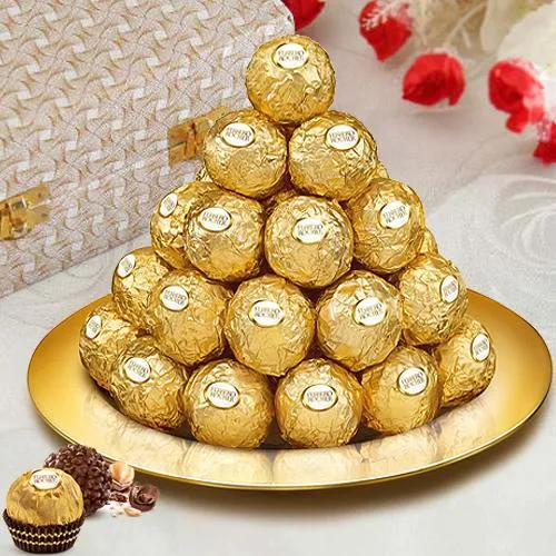 Golden Platter of Ferrero Rocher