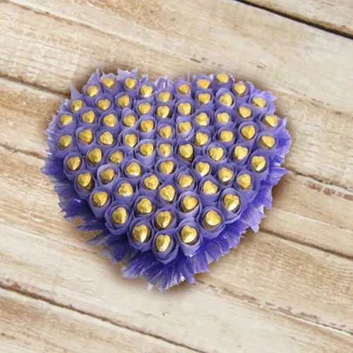 Mouth-Watering Heart Shaped Arrangement of Homemade Chocolates