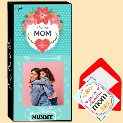 Flavored Love You Mom Photo Chocolate Bar