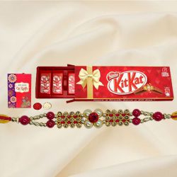 Kitkat Family Pack Chocolate Box (6 bar) with Rakhi Kitkat Family Pack Chocolate Box (6 bar) with Rakhi