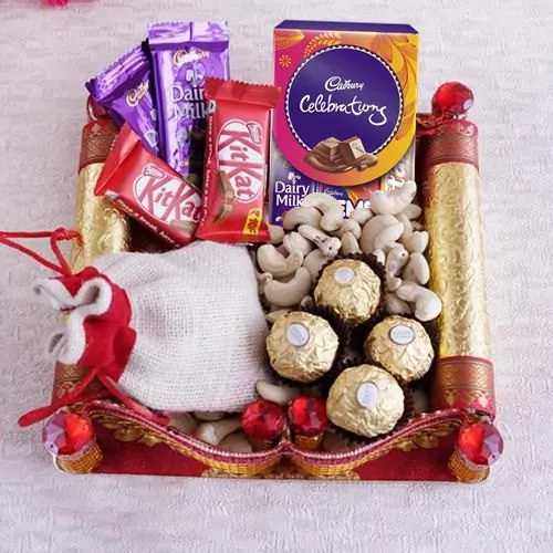 Ideal Gift of Assorted Chocolates n Dry Fruits