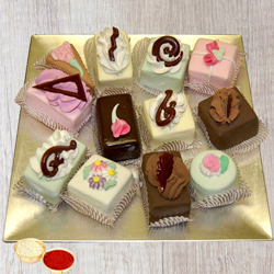 Delicious assorted Pastries with free Roli Tilak and Chawal Delicious assorted Pastries with free Roli Tilak and Chawal