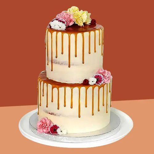 Exotic Butter Scotch Flavour 2 Tier Cake