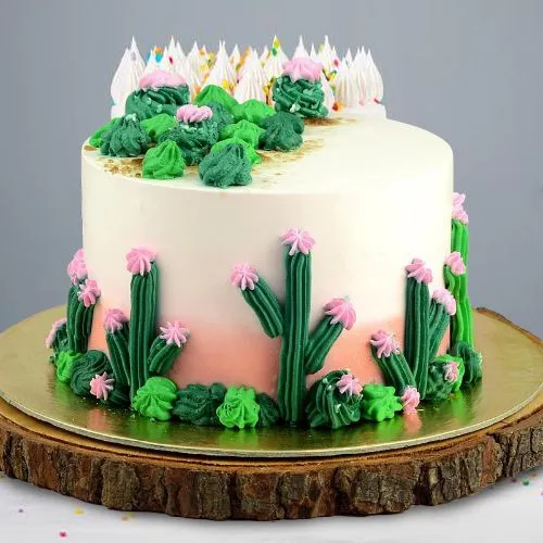 Delicate Eggless Chocolate Cake with Forest Theme Decoration