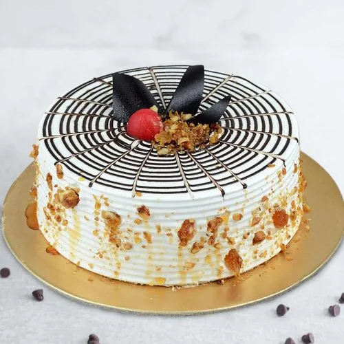 Marvelous Eggless Butter Scotch Cake