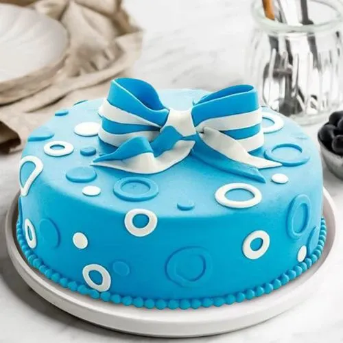 Delicate Bow Tie Design Butter Scotch Cake