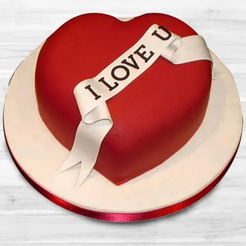Delicious Heart Shape Fondant Love You Cake Delicious Heart Shape Fondant Love You Cake