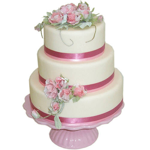 Online Three-Tier Weeding Cake Online Three-Tier Weeding Cake
