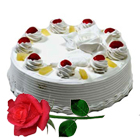 Yummy Vanilla Cake and charming Red Rose Yummy Vanilla Cake and charming Red Rose
