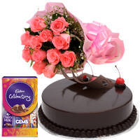 Glorious Flower, Cake and Chocolate Hamper Glorious Flower, Cake and Chocolate Hamper